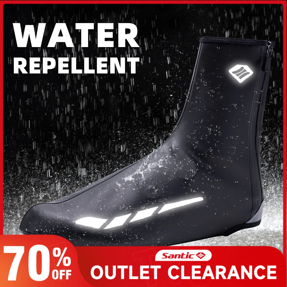 Santic Men's Cycling Shoes Cover Outdoor MTB Road Riding Shoes Protective Equipment Waterproof Reflective Road Bike Overshoes