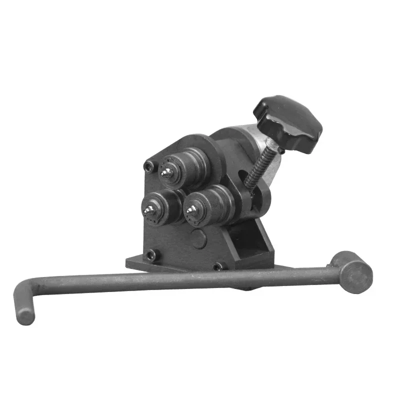 PR-3 Manual Rolling Machine Three Roll Gear Drive Bending Tools Stainless Steel Plate Metal Small Hand-Cranking Pipe Bender 32MM