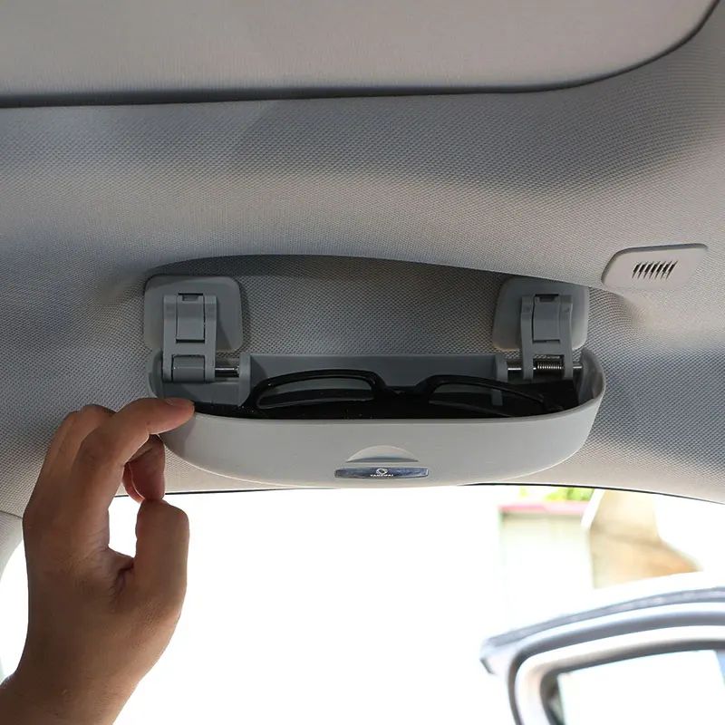 Car Glasses Holder Case for Jeep Compass 2017 2018 2019 2020 2021 2022 2023 2024 2025 Gray Sunglasses Storage Box Accessories