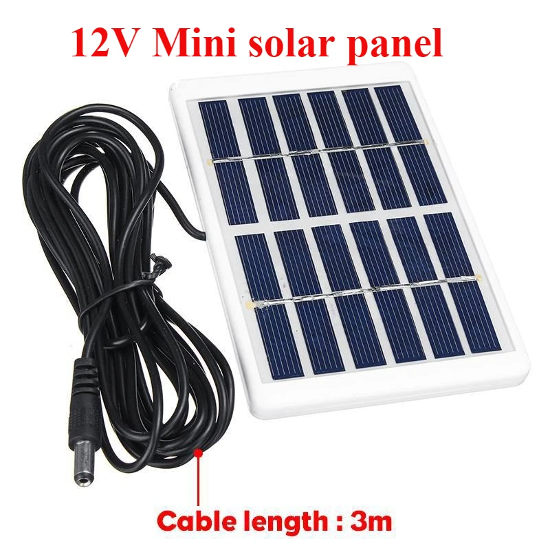 

Solar Panel 1.2W 6V Mini USB Monocrystalline Solar Panel Power Module Charger Outdoor Polycrystalline DIY with 118.11 inch Cable