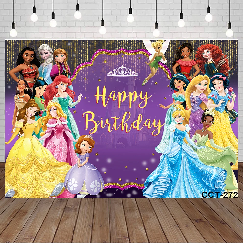 

Disney Princess Photo Backdrop Castle Sofia Girls Kids Birthday Party Supplies Photography Photo Background Decoration Banner