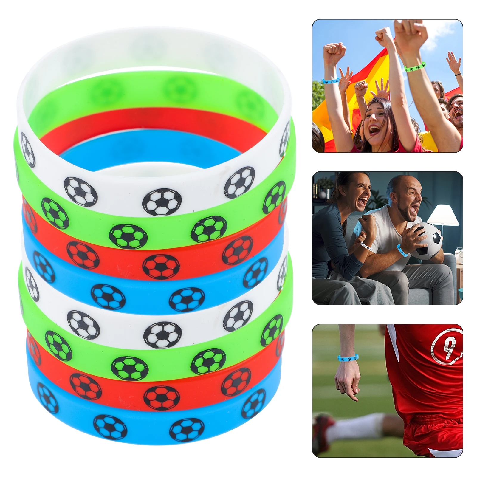 

Wristband for Sport Theme Football Bracelet Wristbands Soccer Silicone Bracelets Decorate Silica Gel Man