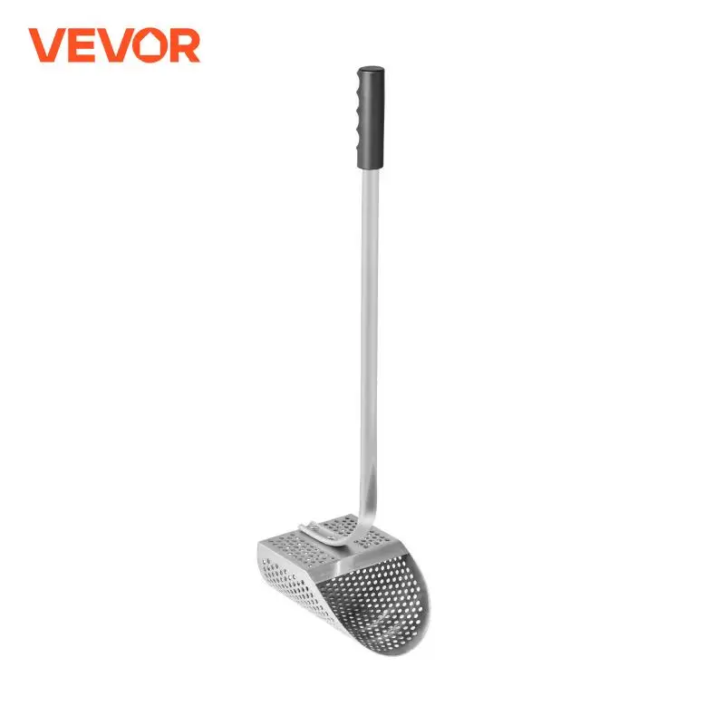 VEVOR Metal Detector Sand Scoop With Stainless Steel Handle 10 mm Round Hole Stud Finder Test Equipment for Beach Search Gold