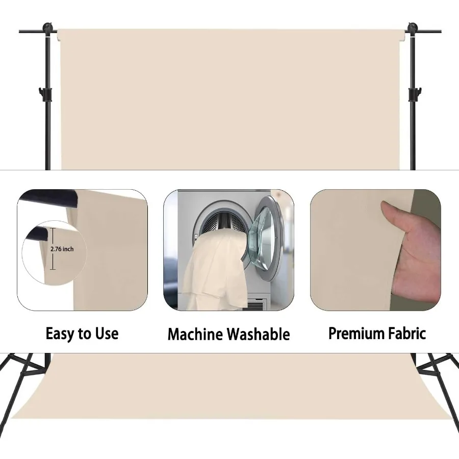 베이지색 사진 배경사진 부스 초상화 사진 배경 스튜디오 사진 촬영 스트리밍 비디오 촬영을 위한 베이지색 배경 8F