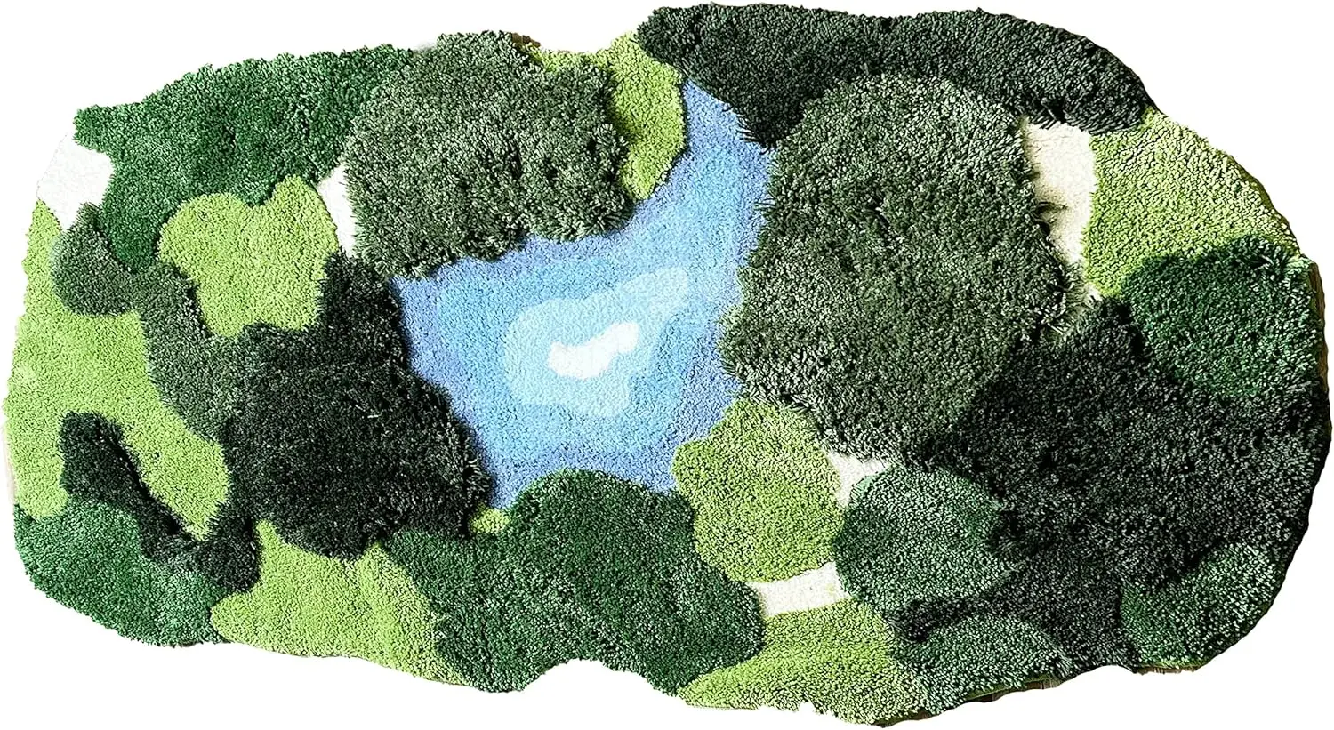 

Ковер 3D с эффектом моховой травы 20x35 дюймов, нескользящий коврик для ванной, ультрамягкий, моющийся, для спальни, гостиной, зеленый