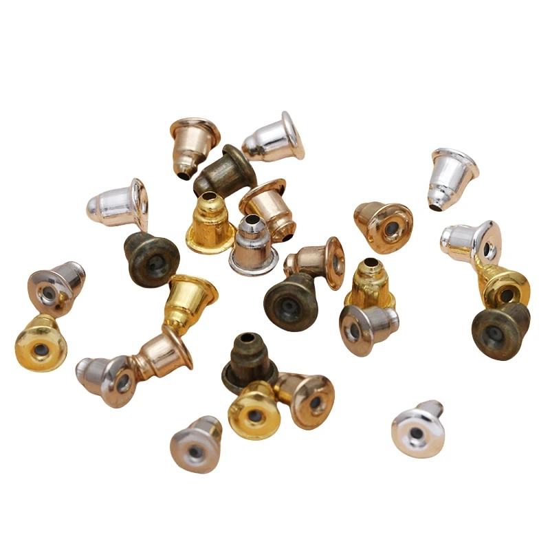 BoYuTe (500 Pieces/Lot) Metal Brass 6*5mm Earring Back Stopper Findings Diy Earring Accessories