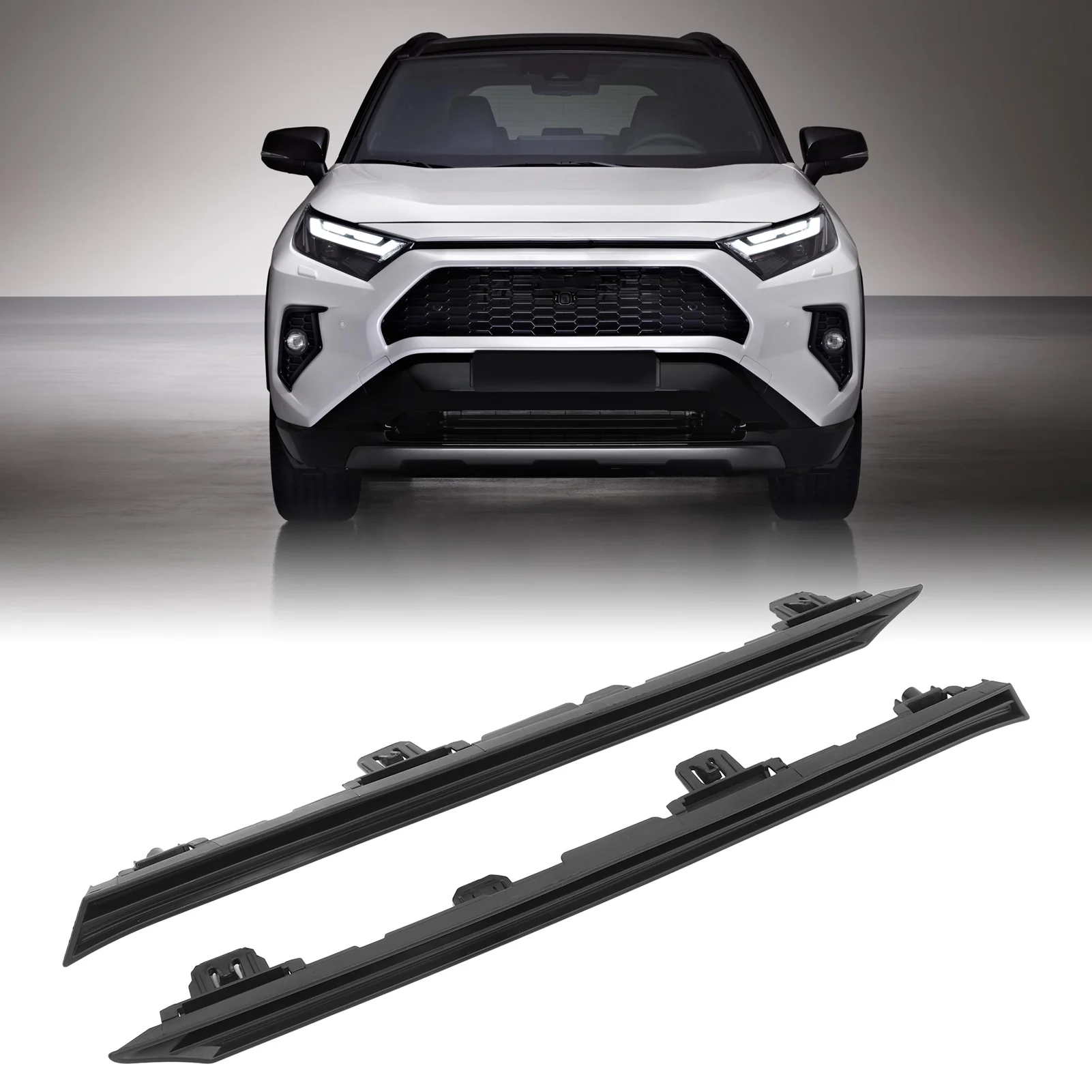 For Toyota Rav4 2019-2023 Front Bumper Upper Grille Insert Trim 53123 0R050 High Strength Radiator Side Molding