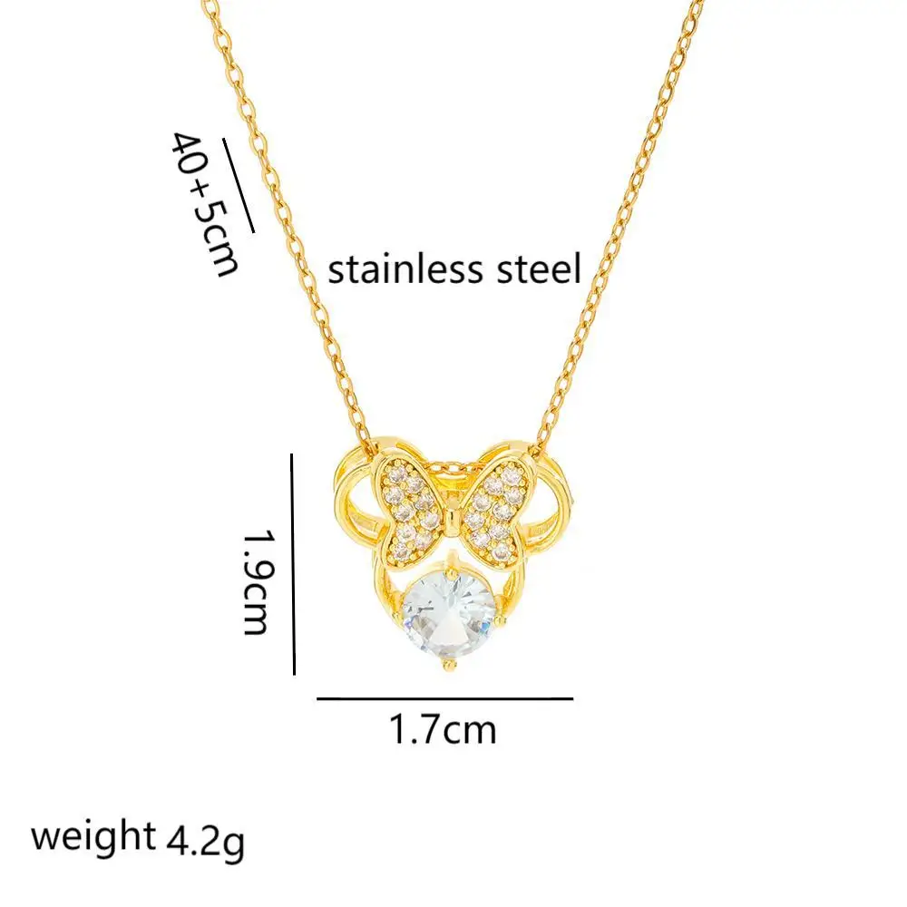 Аксессуары для цепочки на ключицу с мультяшной мышкой и новое нишевое ожерелье с головой Микки для женского очарования