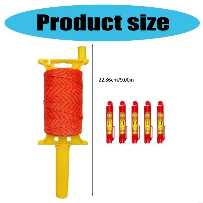 Multifunctional Line Dispenser 540Ft Braided Nylon String With 5 Point Leveling Systems for Practical Marking