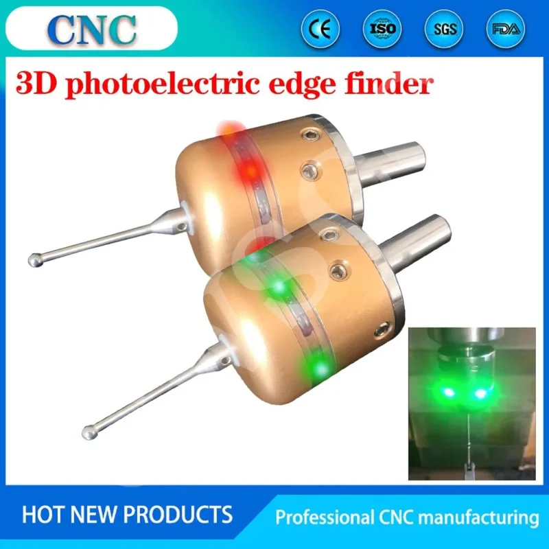 3D Photoelectric Edge Finder, Machining Center CNC Milling Machine Three-Coordinate Probe Z-Axis Centring Rod Tool Setter