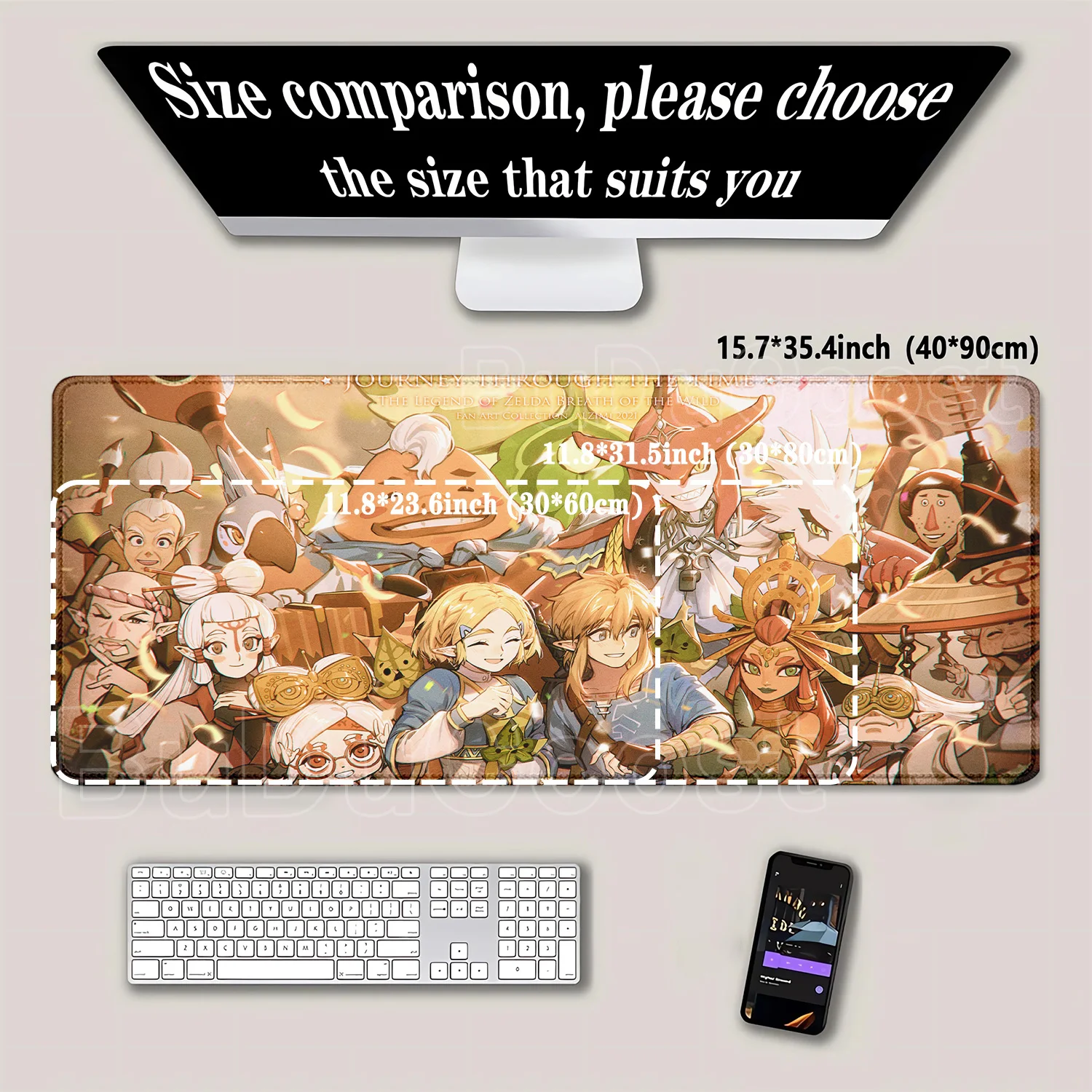 Gaming Zeldas of Legends XXL M - đánh giá và giá Zelda Desk Setup