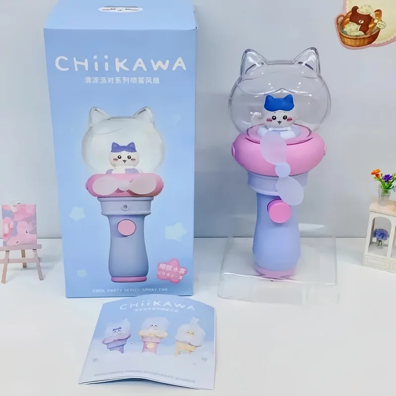 

New Original In Stock CHiiKAWA Chikawa Little Eight Usagi Cool Party Series Spray Fan Portable Handheld Mini Fan Toys Gifts