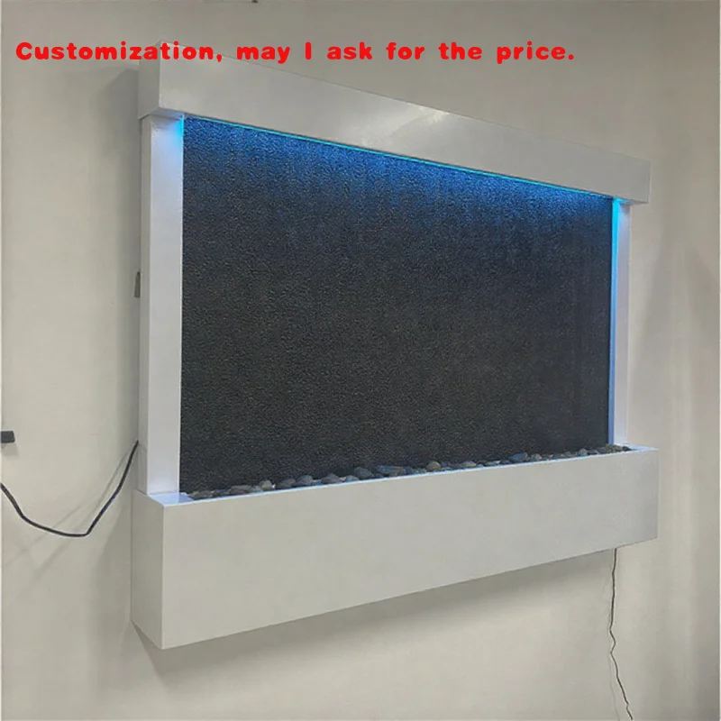 

custom.New Indoor Decoration Waterfalls LED Waterfall Fountain Customized Waterfall Wall Indoor Use