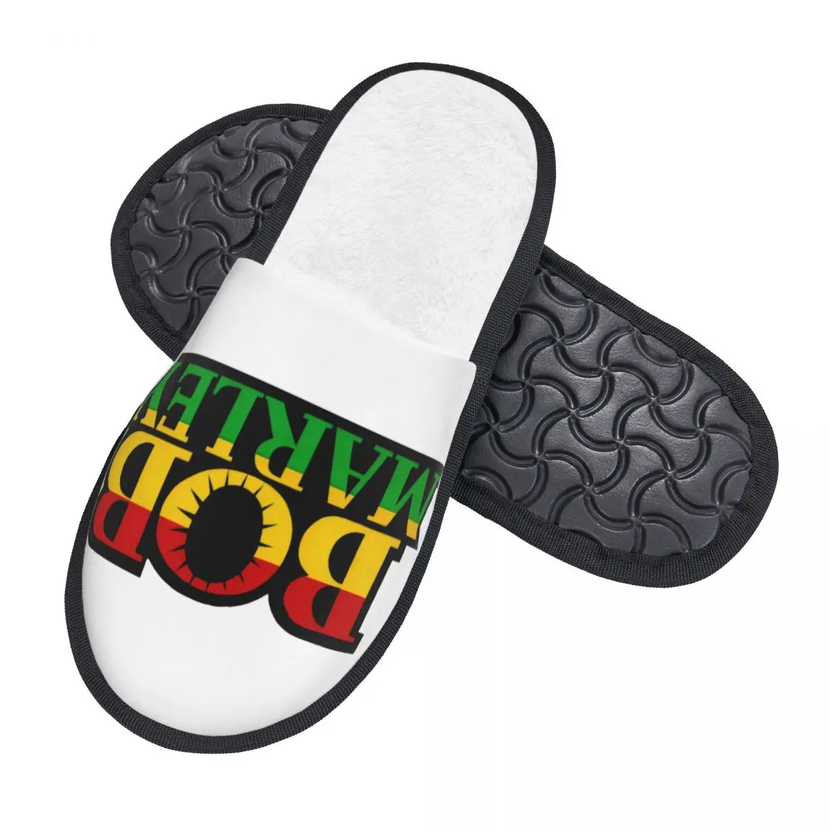 Custom Jamaica Singer Reggae Rock Bobs Marley Guest Slippers for Bedroom Women House Slipper