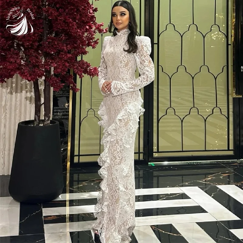 long white maxi dress Elmont Sleeve sewing mom Stylish Colorful Satin Sexy Size:dropshipping_34 Hidden back zipper/clasp