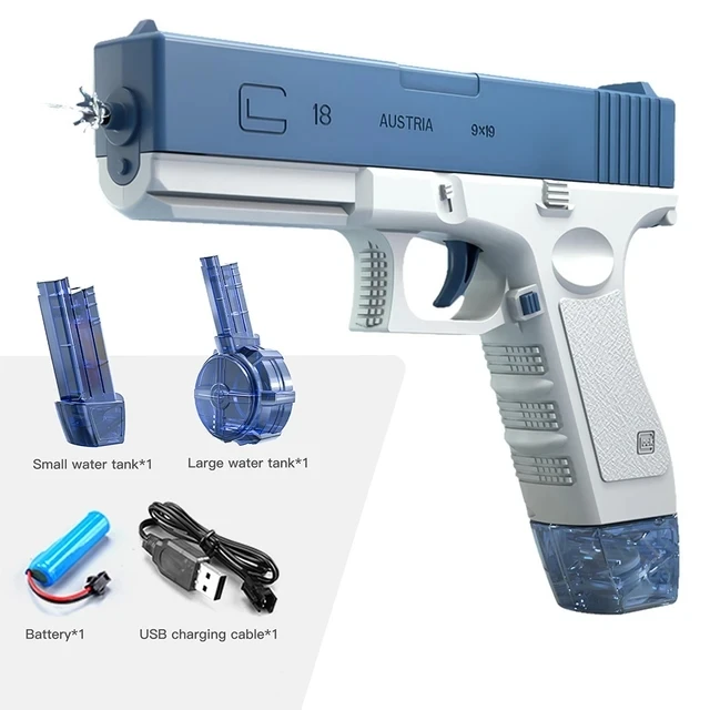 Elektrisch waterpistool voor volwassenen M416, krachtige spray, automatische waternevel, buitenspeelgoed voor kinderen op het strand in de zomer, kindercadeau
