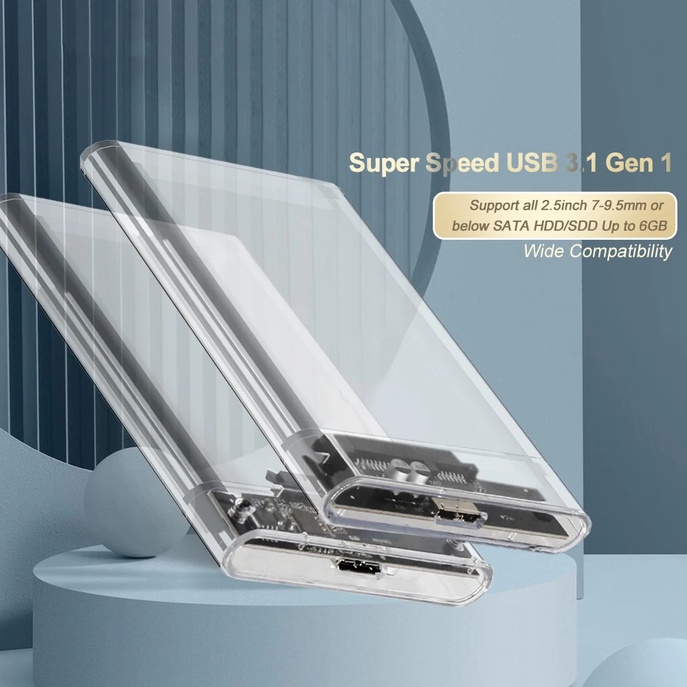 

With Data Cable Type-C 3.1 Drive Protection Box Hard Drive Box Hard Disk Storage Box Hard Disk Drive Case 2.5 Inch HDD Case