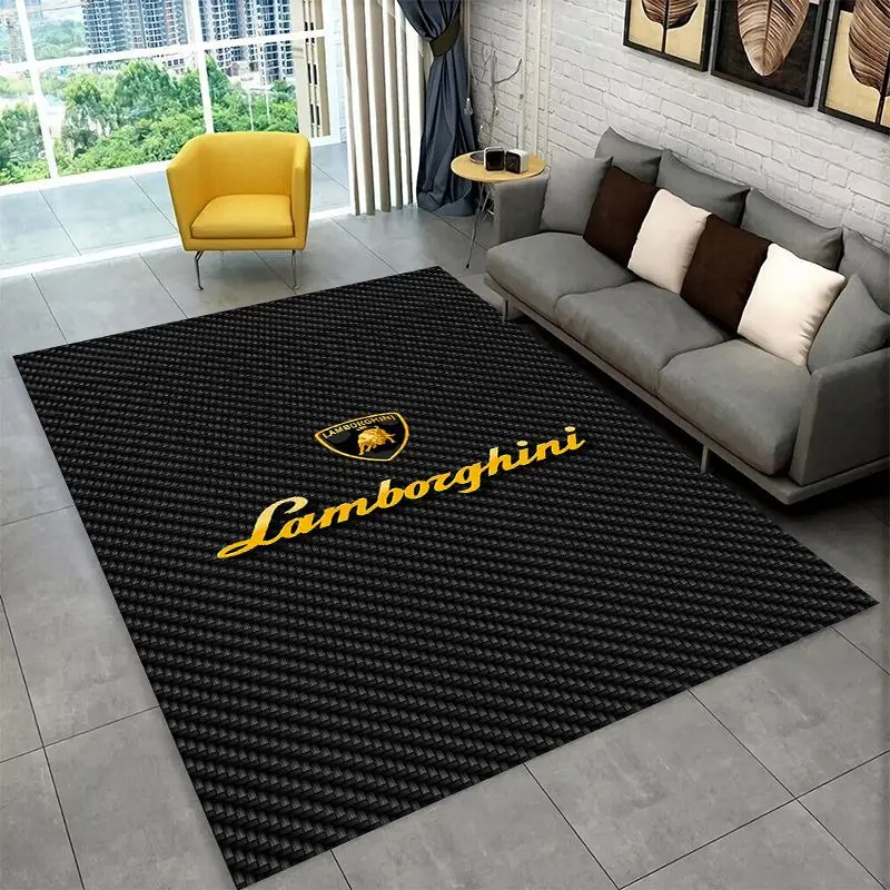 Racing Car L-Lamborghini MOTO Non-Slip Area Rug for Living Room,Bedroom,Playroom,Soft Carpet Floor Mat Home Decor Rug Kids Room