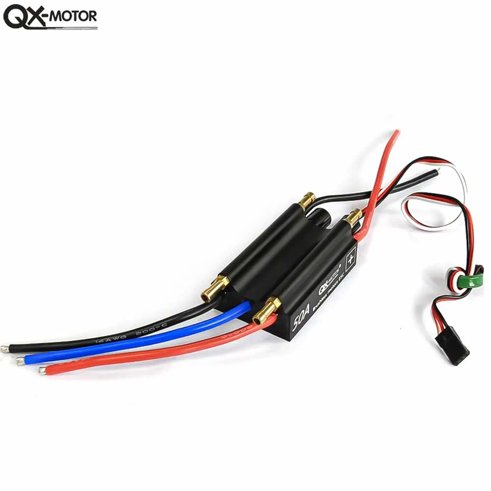 QX-MOTOR 50A 120A ESC Brushless impermeabile bidirezionale con supporto per Controller di velocità UBEC 2-6S Lipo BEC 5.5V/5A per modello di barca RC