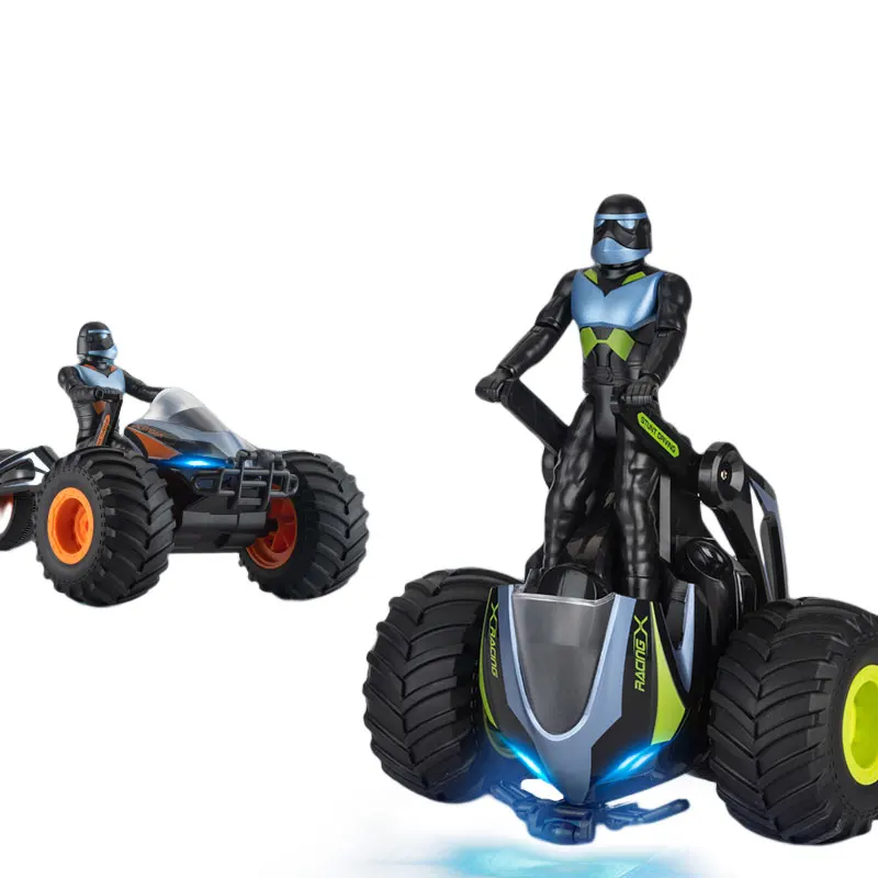 Giocattoli per bambini 2.4g telecomando che trasforma moto rotazione di 360 ° capovolto a piedi Stunt Drift regali per moto