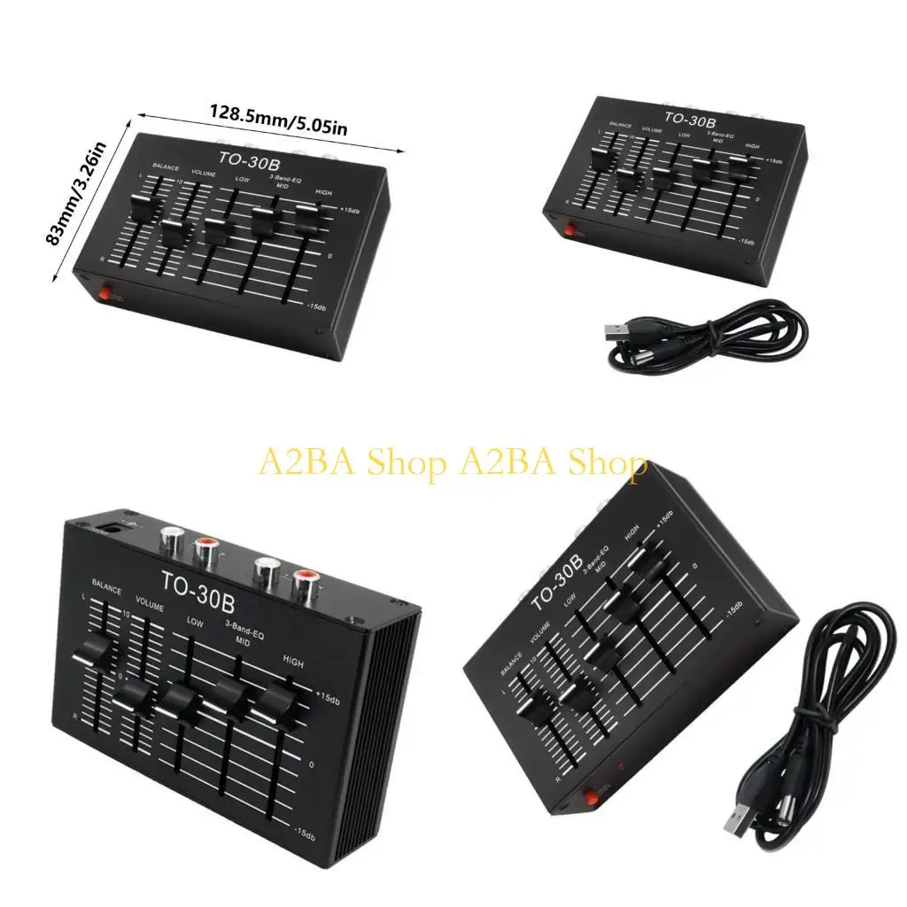 

A2BA Stereo Audios Premplifier Три полосы экведита