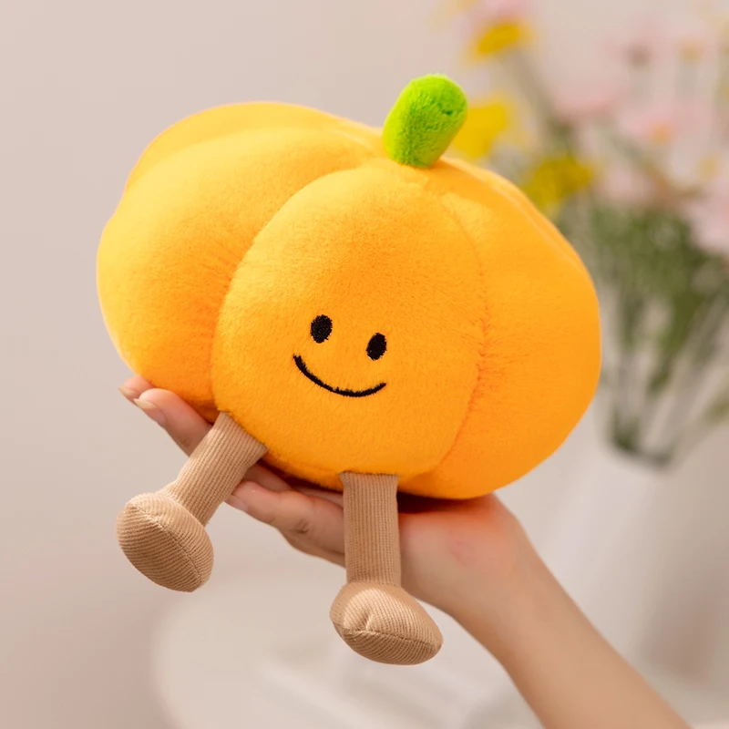 Halloween Pumpkin Ghost Plush Dolls, Demônio Anime Macio Recheado com Chapéu, Travesseiro Kawaii, Decoração de Festa Bonita para Crianças, Presentes