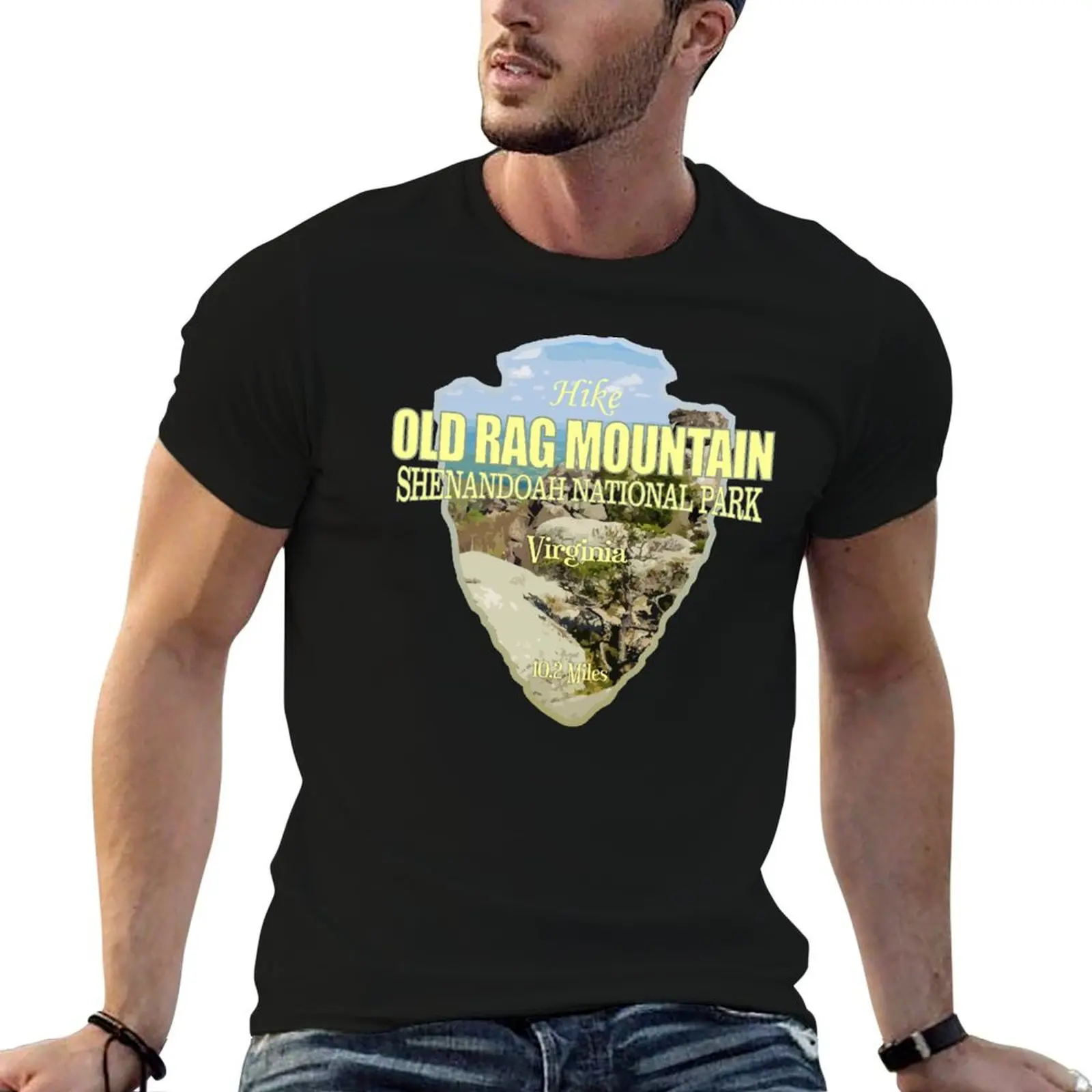 Old Rag Mountain (arrowhead) T-Shirt Big and Tall Gym T-Shirt