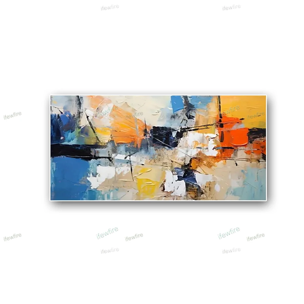 

Modern Thick Palette Knife Flowers Mural Handmade Abstract Poster Bright Canvas Oil Painting Wall Art For Living Room Decor Gift