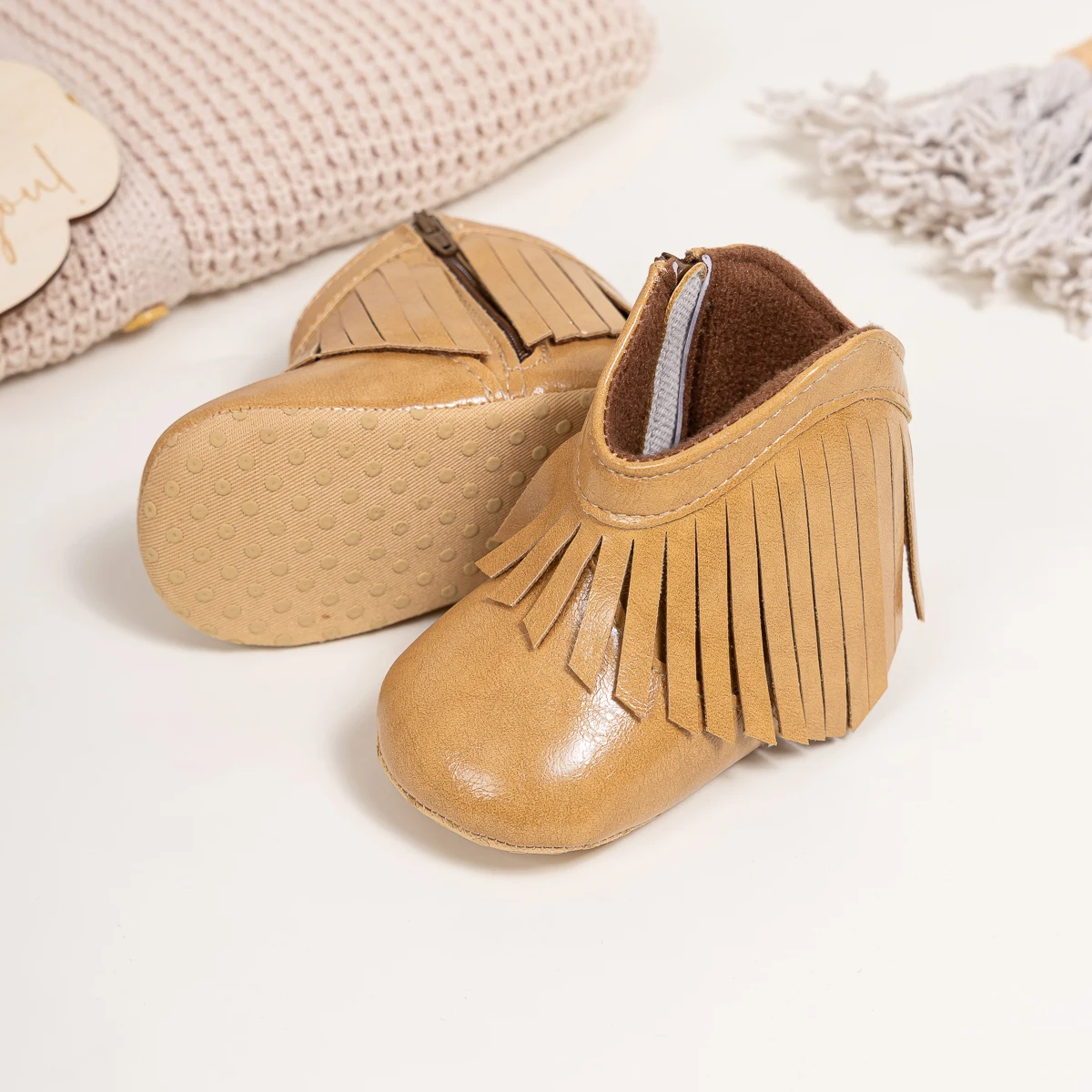 KIDSUN-Botte en coton coordonnante à semelle souple pour bébé garçon et fille, chaussures CPull chaudes pour les premiers pas des tout-petits, à la mode, hiver