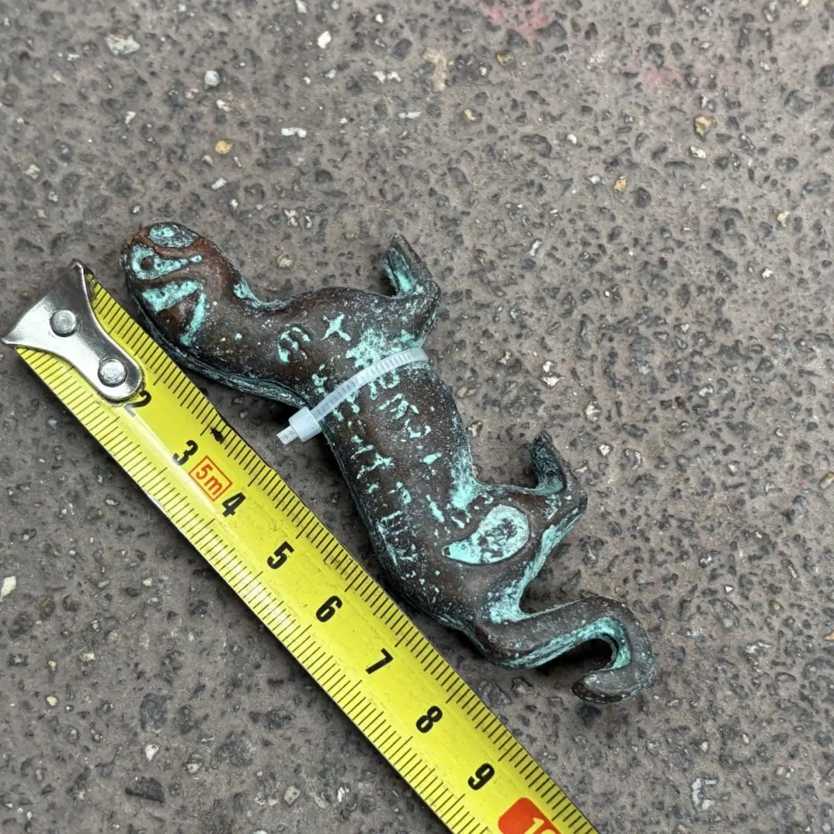 Antique appreciation green rust tiger charm ornament jewelry
