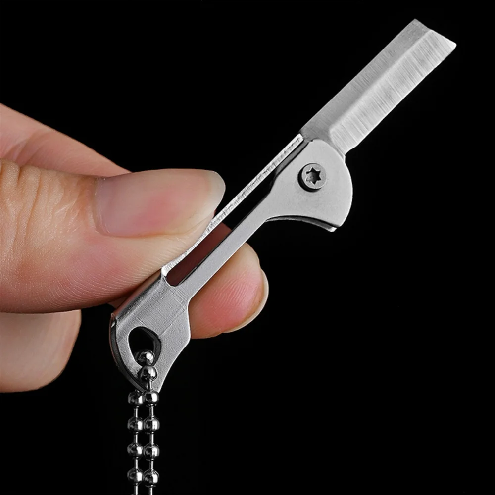 Mini Knife Small Pocket Knife Self-Defense Knife Sharp For Backpacking Everyday Carry Keychains