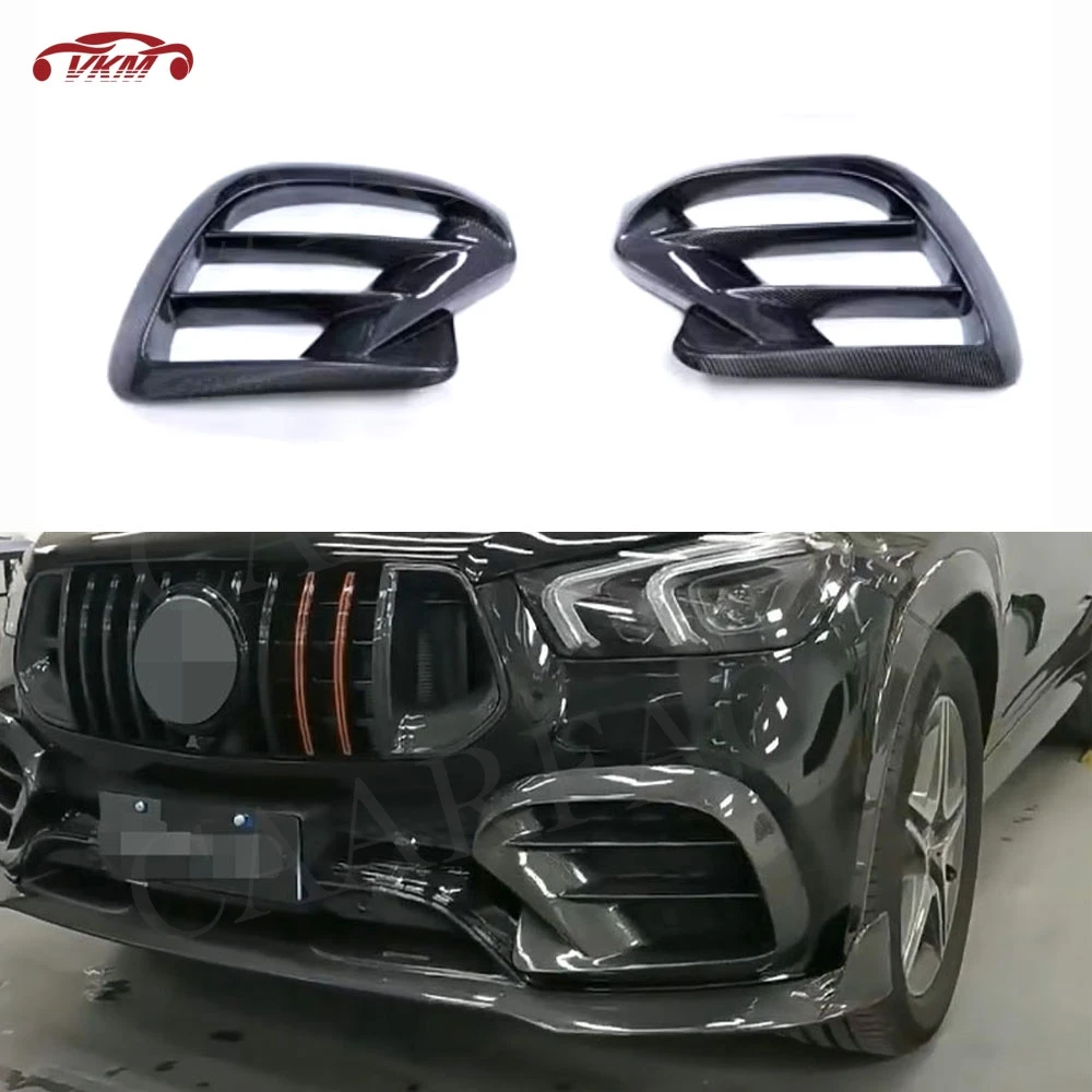 

Carbon Fiber Front Bumper Air Vent Outlet Cover Trim for Benz GLE Class C167 GLE350 GLE53 AMG Sport Coupe 2020-2023 FRP Kits