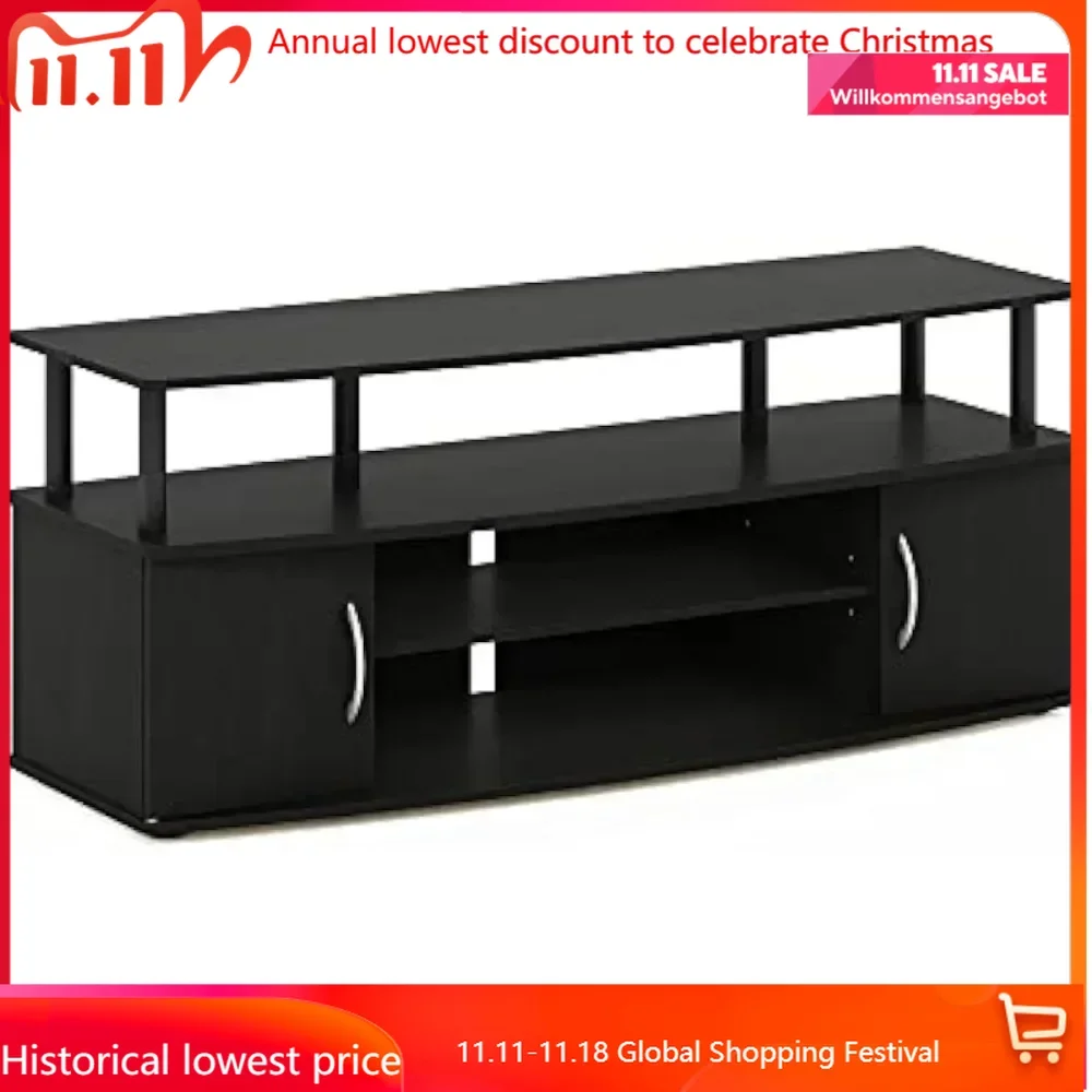 JAYA Large Entertainment Stand for TV Up to 55 Inch, Blackwood muebles para el hogar  tv stand living room furniture  tv stand