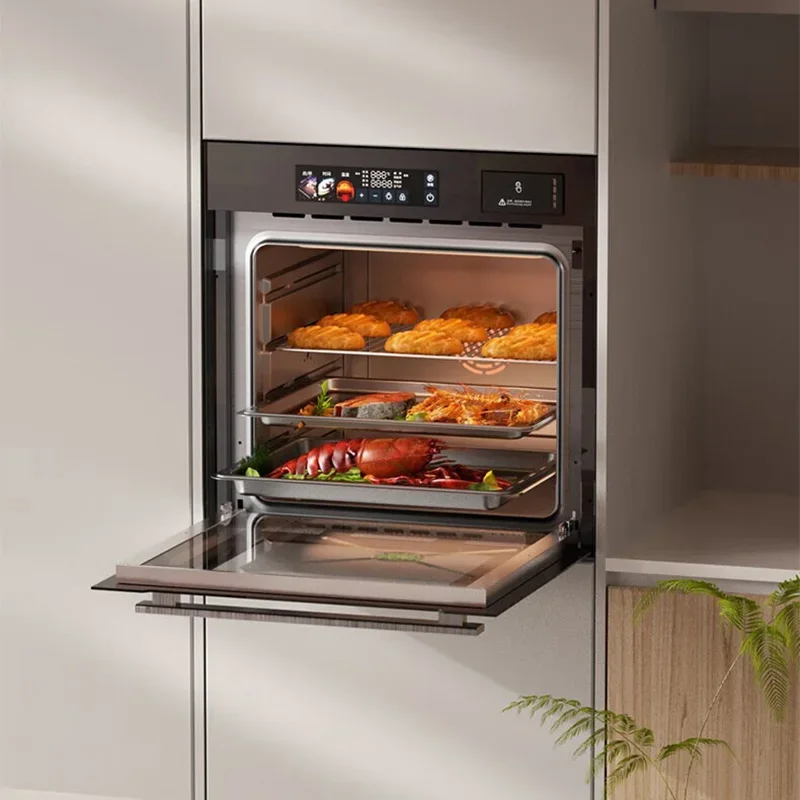 80L Electric Steam Oven, Built-in Design, Large-Capacity Home Steam Oven, Color Touchscreen, 304 Stainless Steel (Customized)