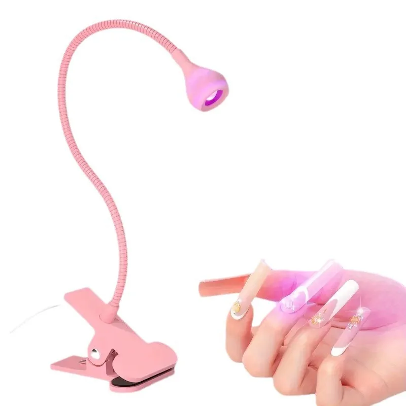 UV LED Light สําหรับเล็บโคมไฟแห้ง 360 ยืดหยุ่น Clip-on โต๊ะคลิป Mini USB แบบพกพาเครื่องเป่าเล็บเล็บ Salon เครื่องมือ