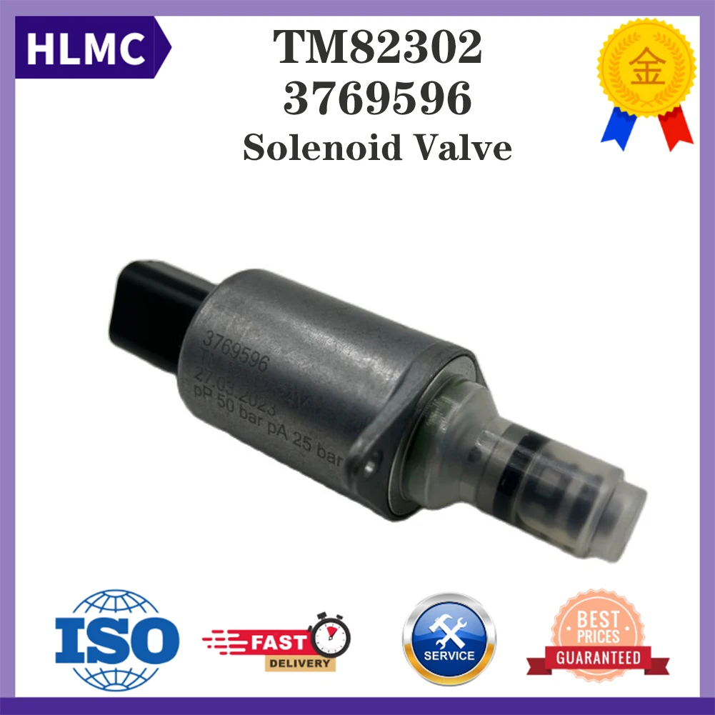 

24V Hydraulic Pump Solenoid Valve TM82302 3769596 Loader Pilot Switch Construction Machinery Parts Excavator Accessories