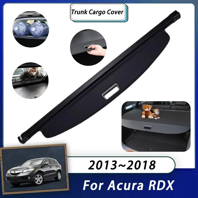 

Car Trunk Curtain Cover For Acura RDX TB3 TB4 MK2 2013~2018 2014 2015 2016 Trunk Luggage Curtain Trunk Cargo Covers Accessories