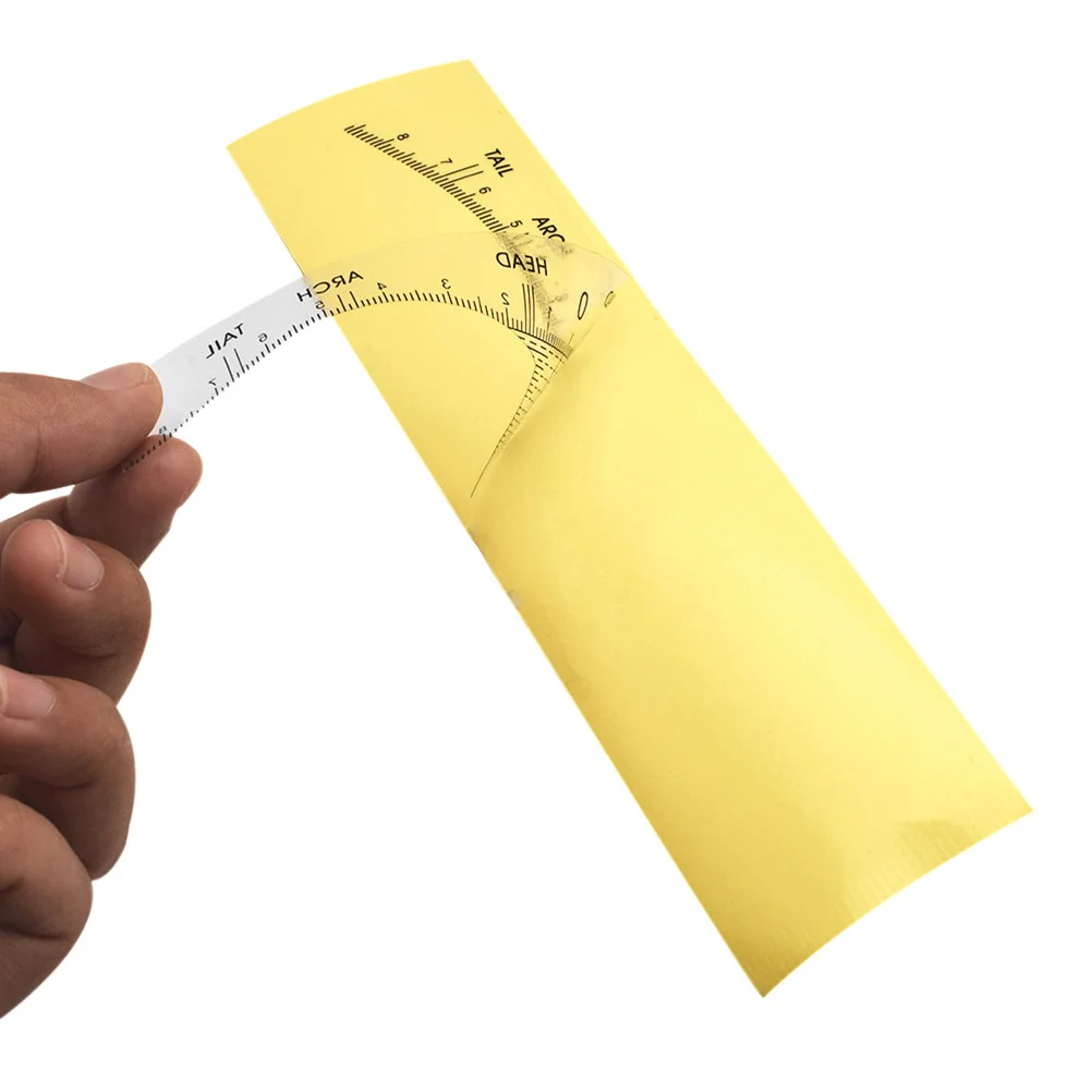 

10 шт., штангенциркуль, мини-измерительный инструмент, одноразовая линейка для бровей, наклейка, желтые инструменты для формирования бровей, измерение макияжа