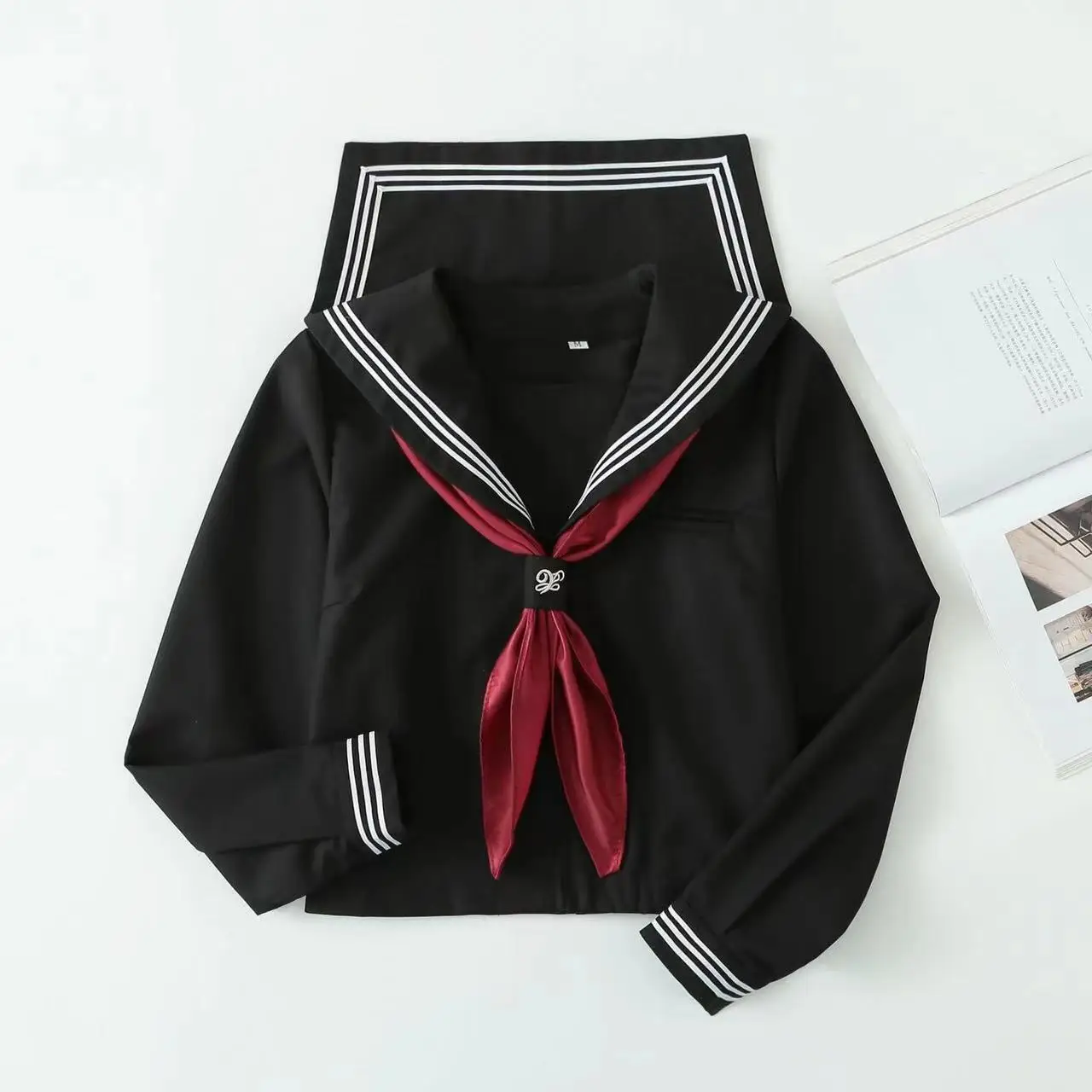 plus Size JK Uniform Set Traditional Black Three Books College Fashion Handmade Clothing Basic Style Japanese Style Set
