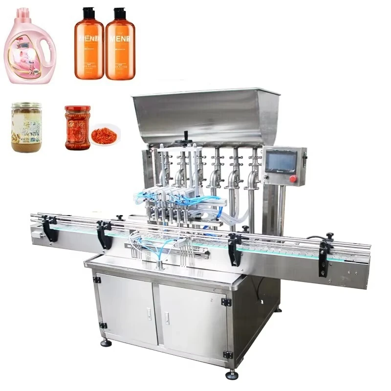High Speed Automatic Paste Filler for Wine Beer Water Bottle Lip Gloss Tomato Sauce Peanut Butter Tin Can Packaging Custom