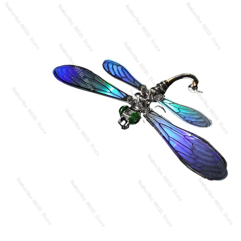 Mirage Dragonfly Metal Assembly Model, Cyberpunk Building Blocks Collectible Toy Birthday Gift for Boys
