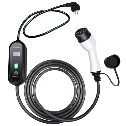 Teschev 휴대용 EV 충전기 Type2 IEC 62196 전기 자동차 충전기 3.5KW 16A 1상 EVSE 고속 충전 Wallbox EV 충전소