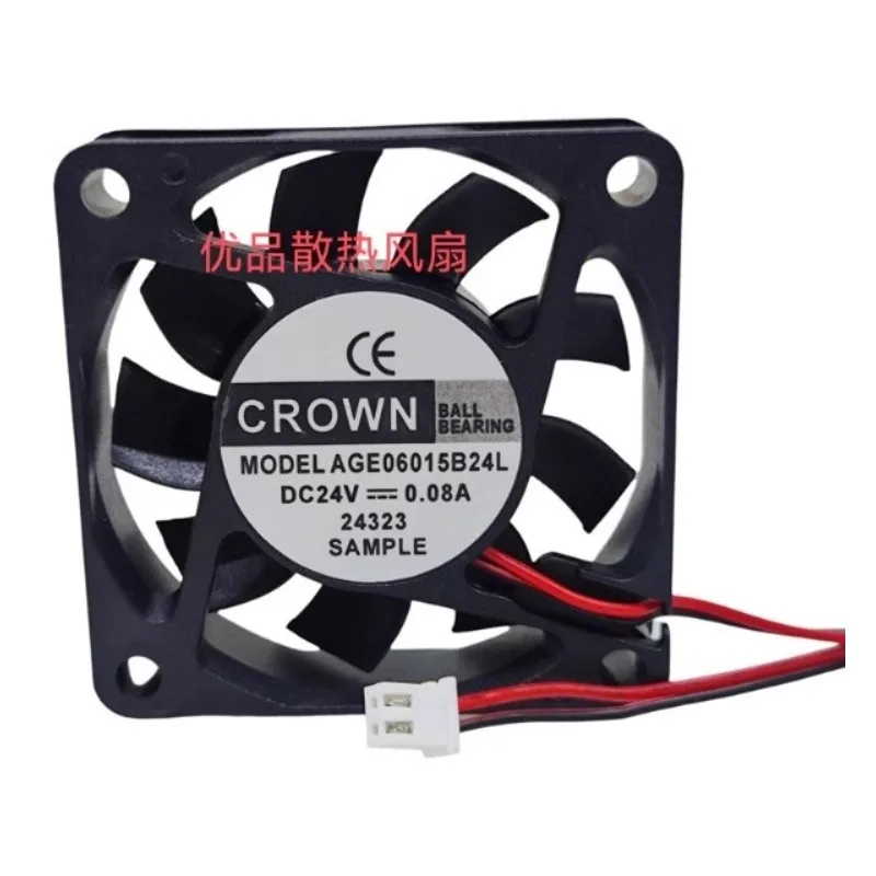 New Cooler Fan for CROWN AGE06015B24L 24V 0.08A 6015 Axial Flow Inverter Fan  60*60*15MM