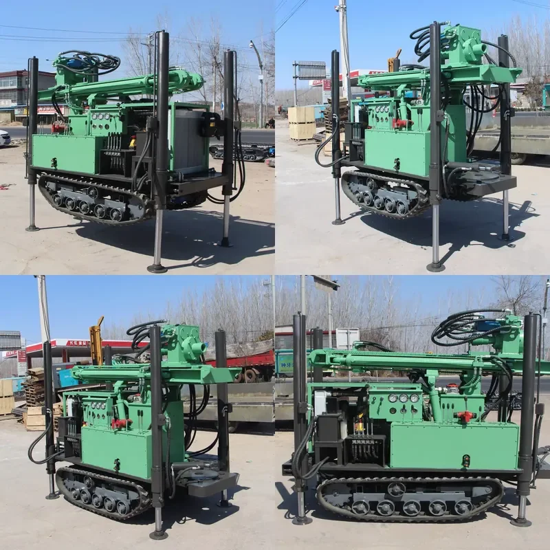 Portable Crawler Diesel Engine 160m Depth Pneumatic Water Well Drilling Rig Core Rock Drilling Machine for Sale