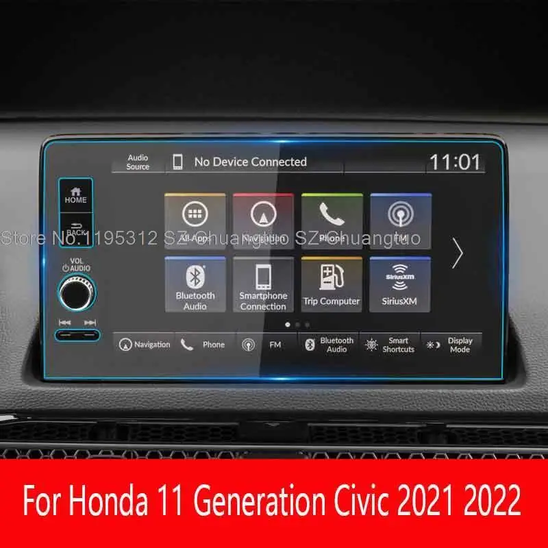 Tempered Glass Screen Protective Film For Honda 11 Generation Civic 2021 2022 Car GPS Navigation Auto Interior Paste Accessories