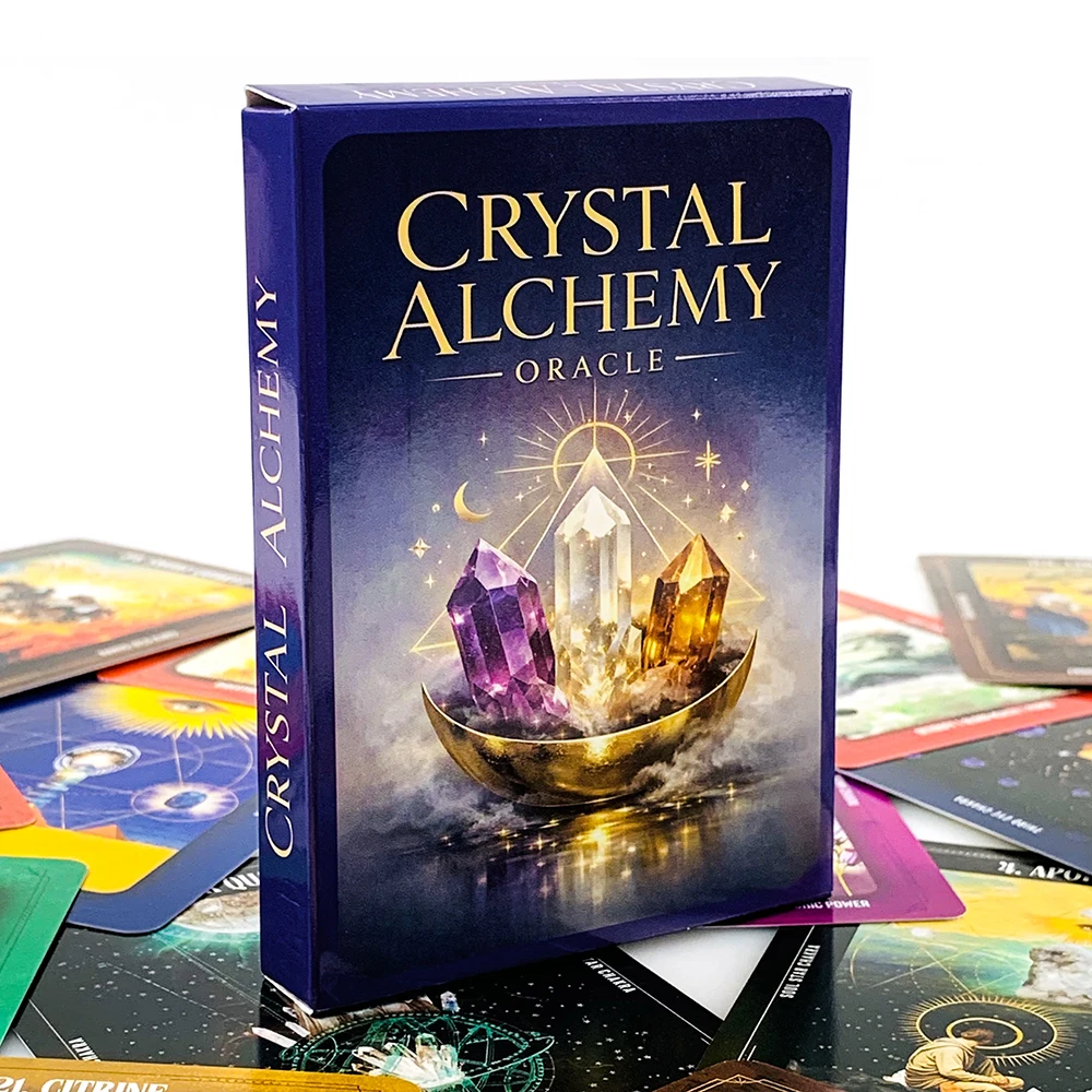 Cartes Oracle d'alchimie des cristaux, jeu de divination, guérison par les cristaux, guidance spirituelle, jeu de tarot pour la lecture du destin, sorcellerie