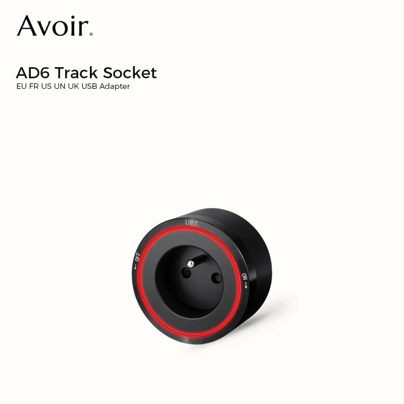 

Avoir AD2 AD6 Track Socket Aluminum Brushed Electrical Outlets LED Rail Socket Module Adapter Usb Wall Socket Power Strip EU UK