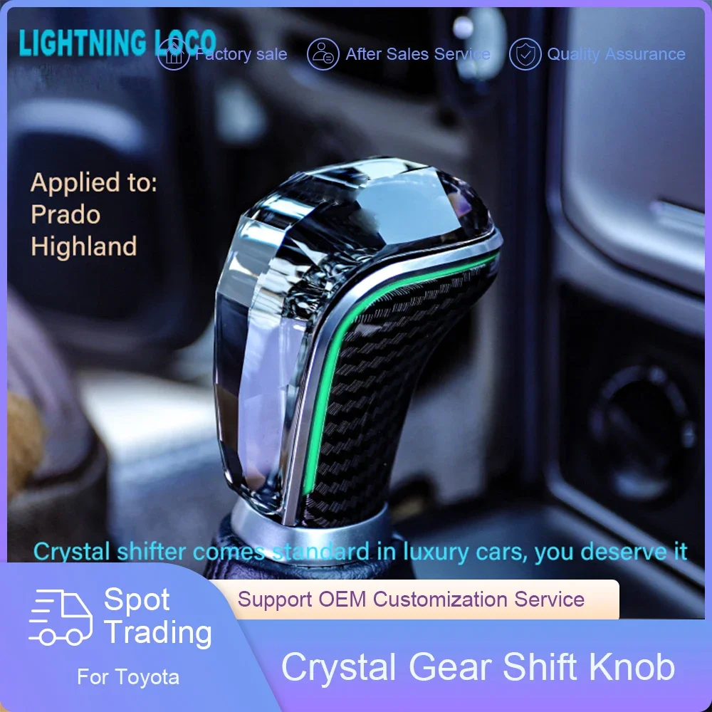 

Crystal Gear Shift Knob For Toyota Prado 2010-2021 Highlander 2015-2021 Modified Shifter Car Accessories Gearbox Handle