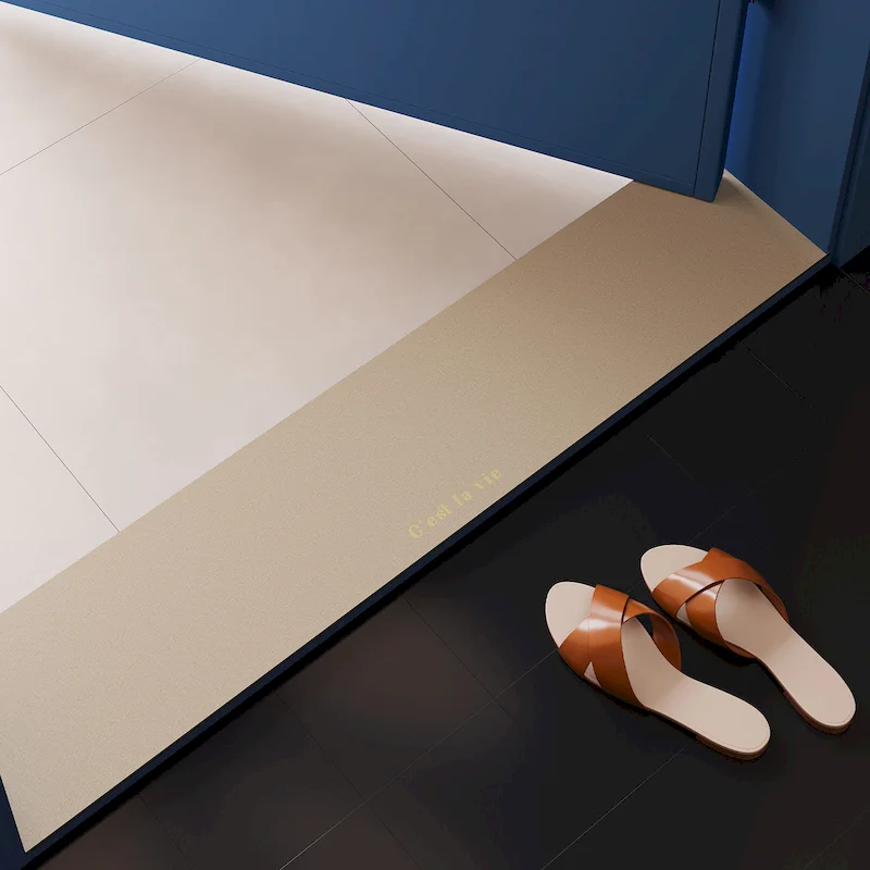 VIKAMA Minimalist Letter Printed Carpet Quick Drying Floor Mat Bedroom Living Room Entrance Threshold Mat Home Decoration