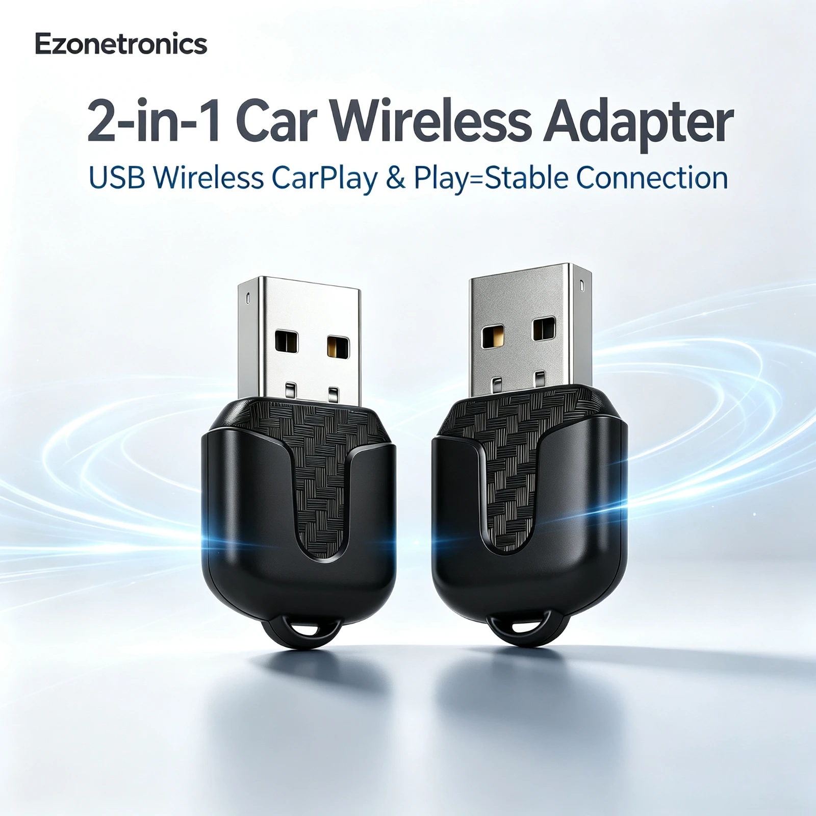 Ezonetronics 2-in-1 Wireless CarPlay Adapter USB Wired to Wireless CarPlay Converter Plug & Play Auto Connection